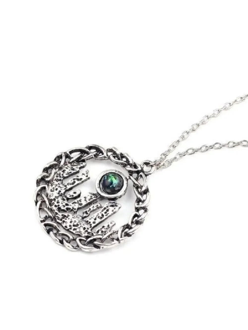 Outlander Stone Circle Amulet Stonehenge Opal Gemstone Pendant Necklace